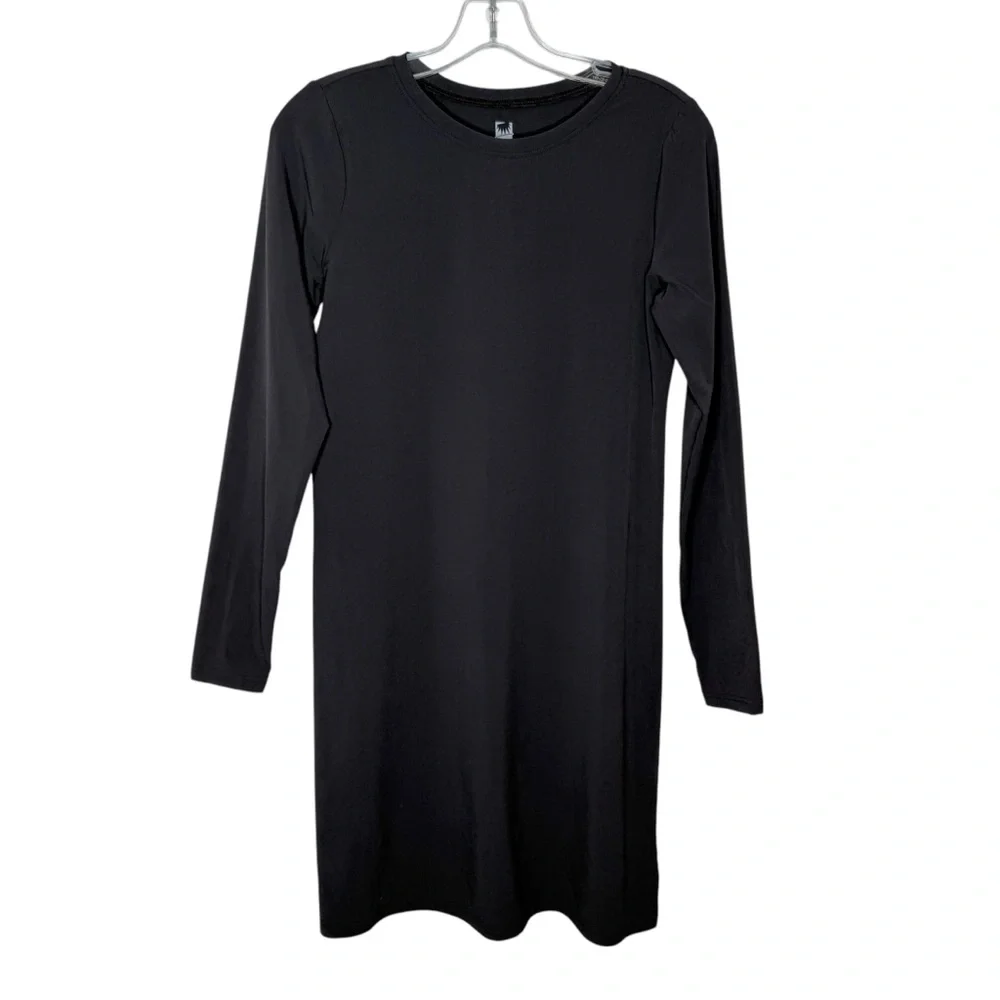 Solumbra 100% UV Protection StretchShade Travel Long Sleeve Dress Black XS - Picture 4 of 8